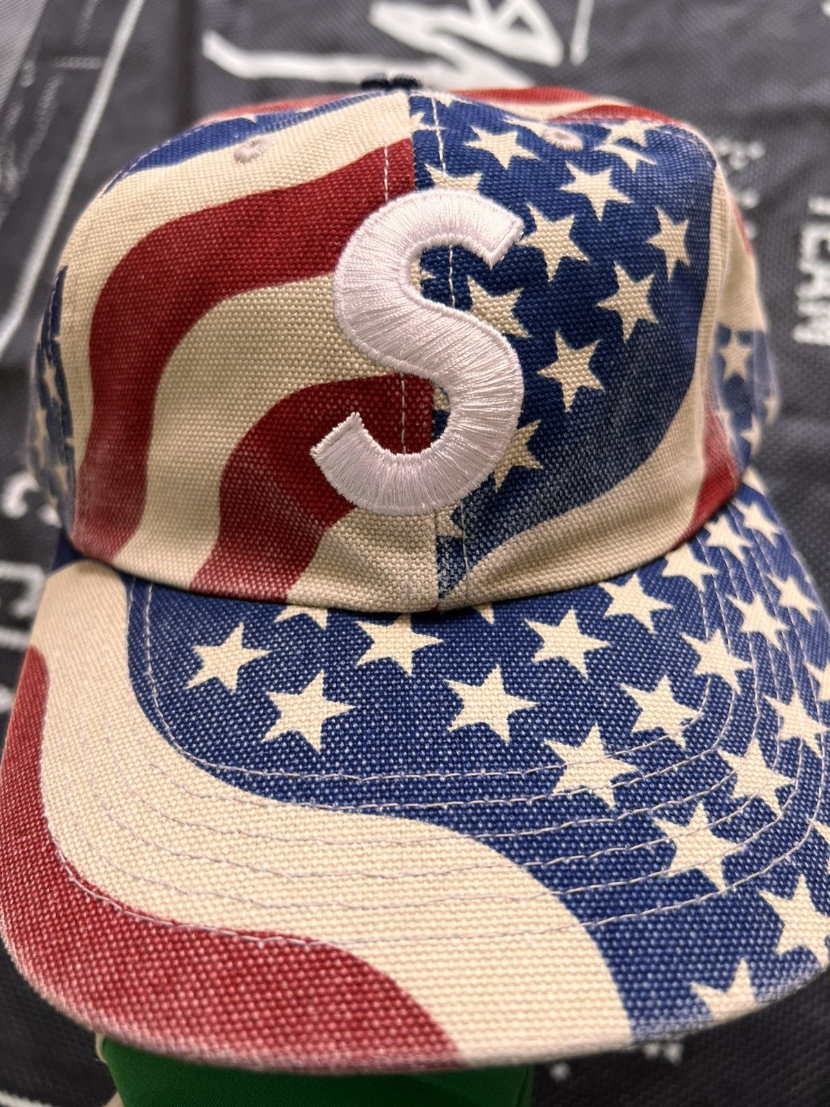 Supreme Supreme Pigment Coated S Logo 6-Panel Cap USA Flag america Size ONE SIZE - 14 Thumbnail