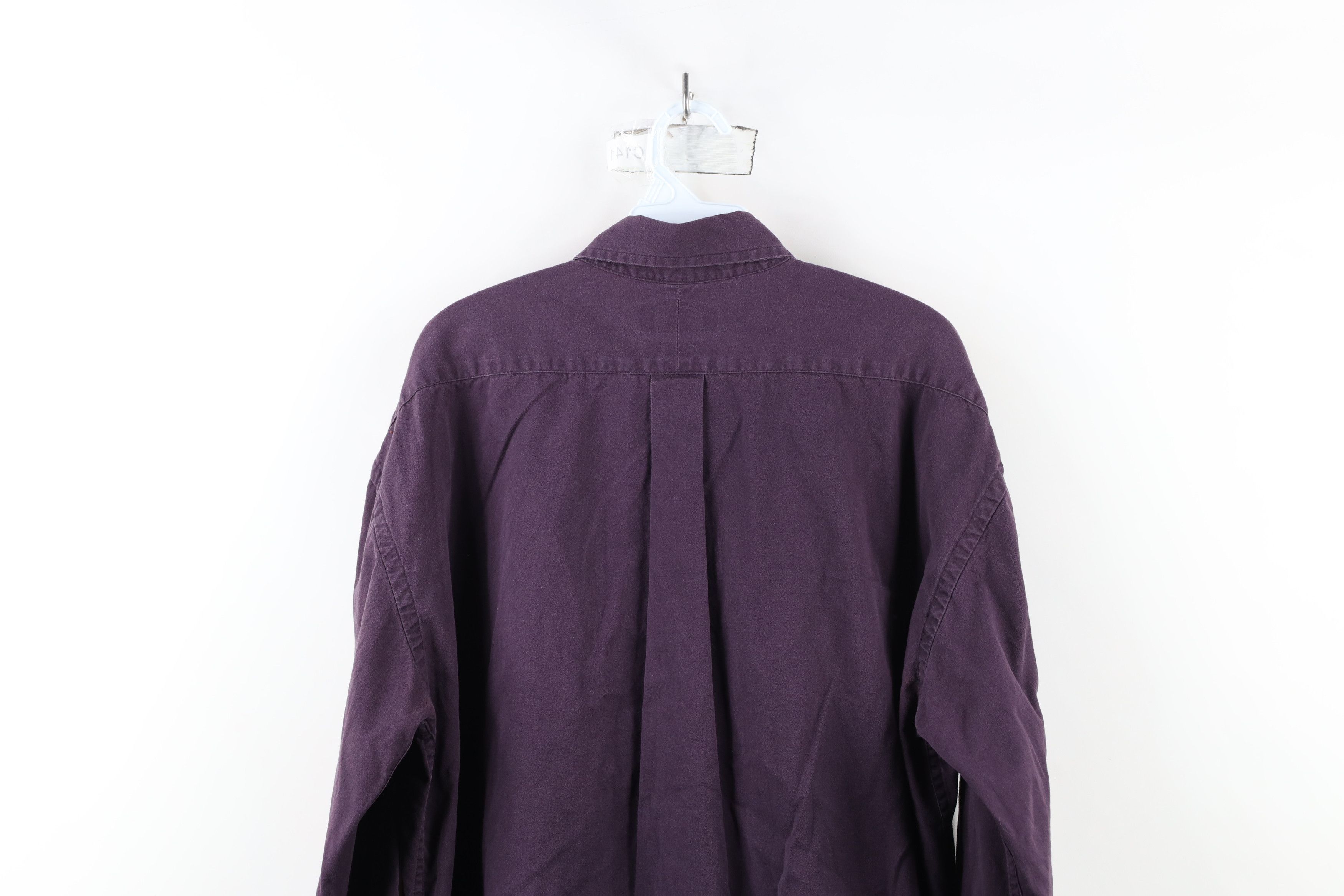 Ralph Lauren × Vintage Vintage 90s Ralph Lauren Collared Button Down Shirt Purple Size US L / EU 52-54 / 3 - 11 Thumbnail