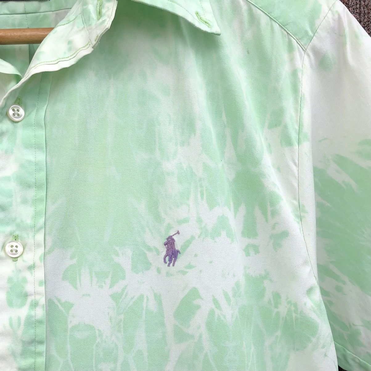 Polo Ralph Lauren Polo Ralph Lauren Men Tie Dye Button Down Short Sleeve Shirt Size US M / EU 48-50 / 2 - 3 Thumbnail