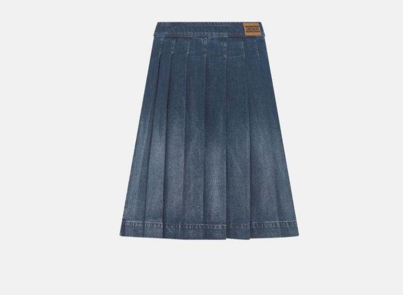 Dior o1w1db11225 452J50 Wrap Skirt with Integrated Short in Blue Size 26" / US 2 / IT 38 - 3 Thumbnail