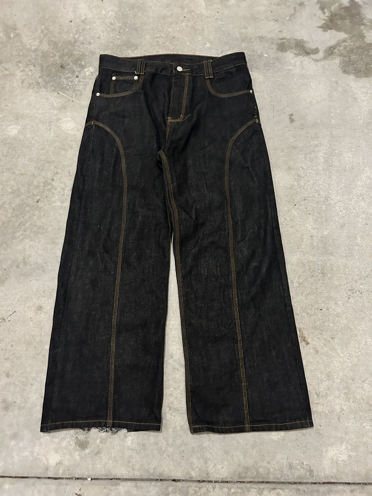 Designer EDEN Black Arch Selvedge Denim Size US 33 - 1 Thumbnail