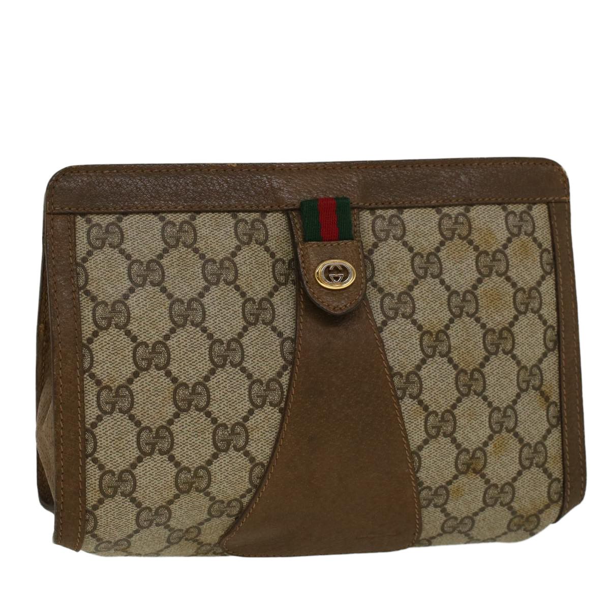 Gucci Gg Canvas Beige Canvas Clutch Bag (Pre-Owned) Size ONE SIZE - 1 Thumbnail