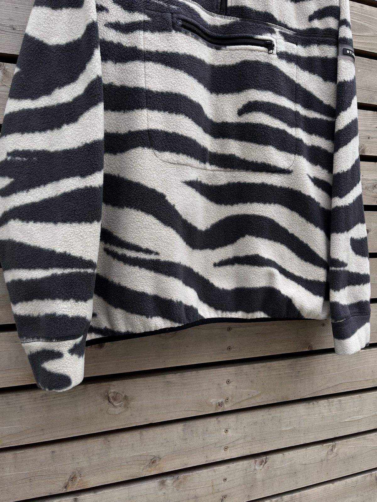 Stussy Stussy Zebra Fleece Jacket Half Zip Pullover Y2K Size US XL / EU 56 / 4 - 3 Thumbnail