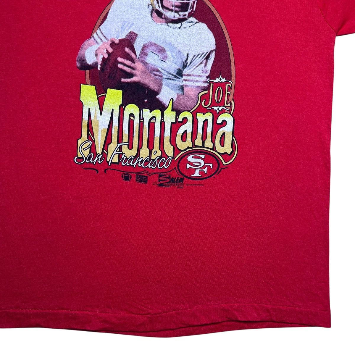 Salem Sportswear 90’ NFL San Francisco 49ers Joe Montana Salem Sportswear Tee Size US XL / EU 56 / 4 - 7 Thumbnail