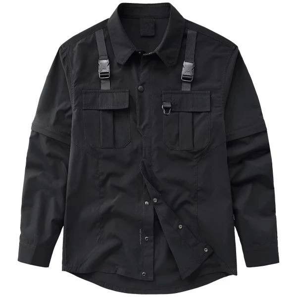 Japanese Brand × Vintage solid black shirt Size US L / EU 52-54 / 3 - 1 Thumbnail