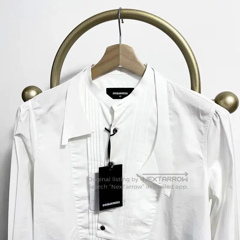 Dsquared2 DSQUARED2 Women's Long Sleeve White Shirt . Size XL / US 12-14 / IT 48-50 - 2 Thumbnail
