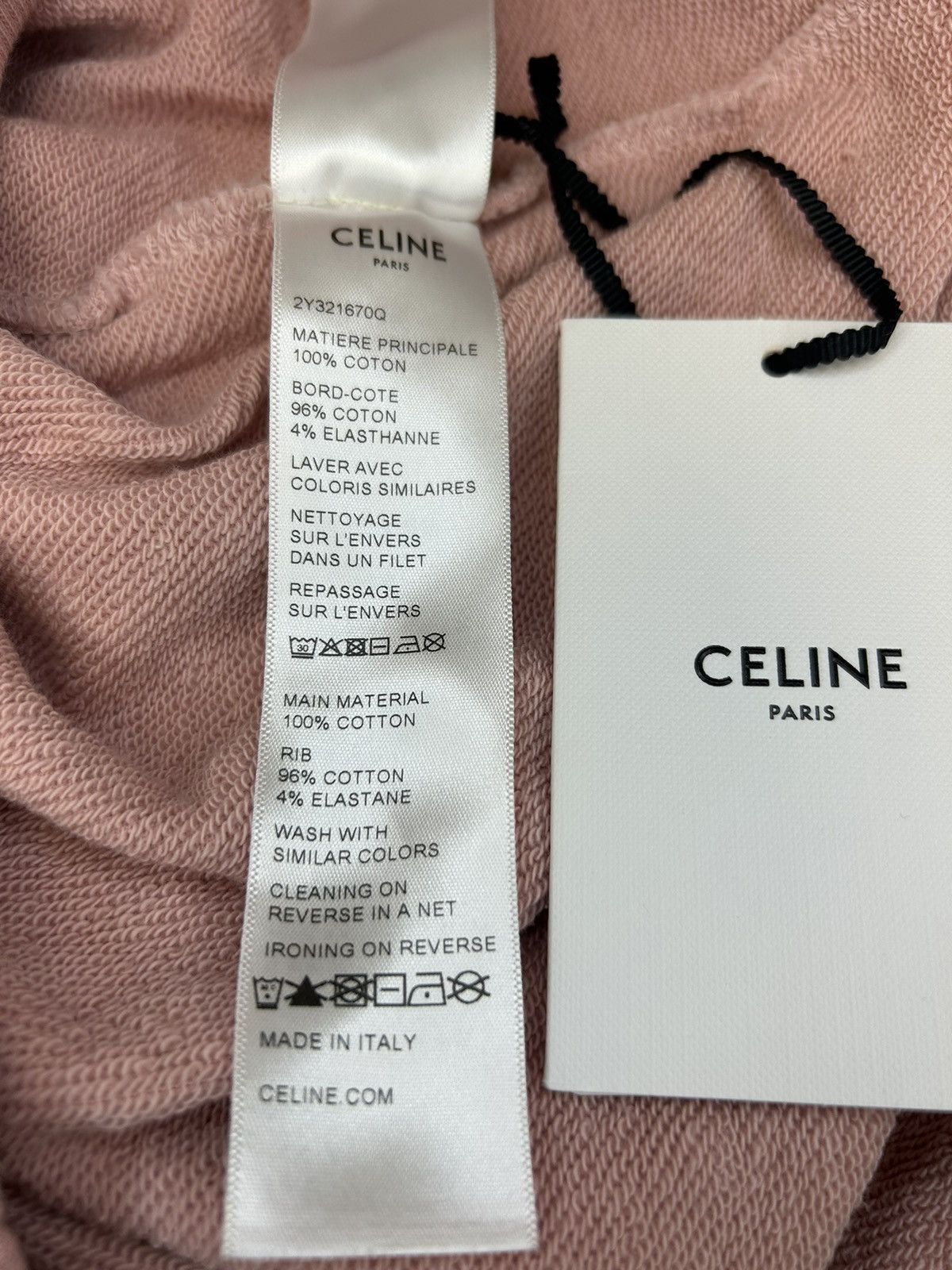 Celine Celine Homme Logo Hoodie in Pink Size US L / EU 52-54 / 3 - 4 Thumbnail