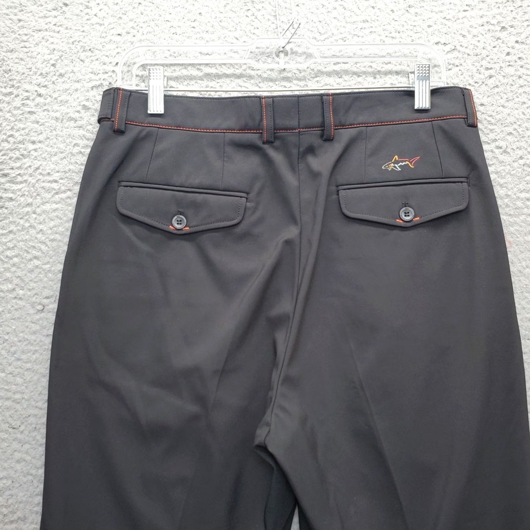 Vintage Greg Norman Mens Pants Shirt? No, Dress Pants Mens 31 Black Pleated Front Straight Vintage? No Size US 31 - 7 Thumbnail