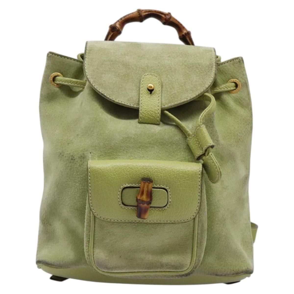 Gucci Gucci Gucci bamboo backpack daim Size ONE SIZE - 1 Thumbnail