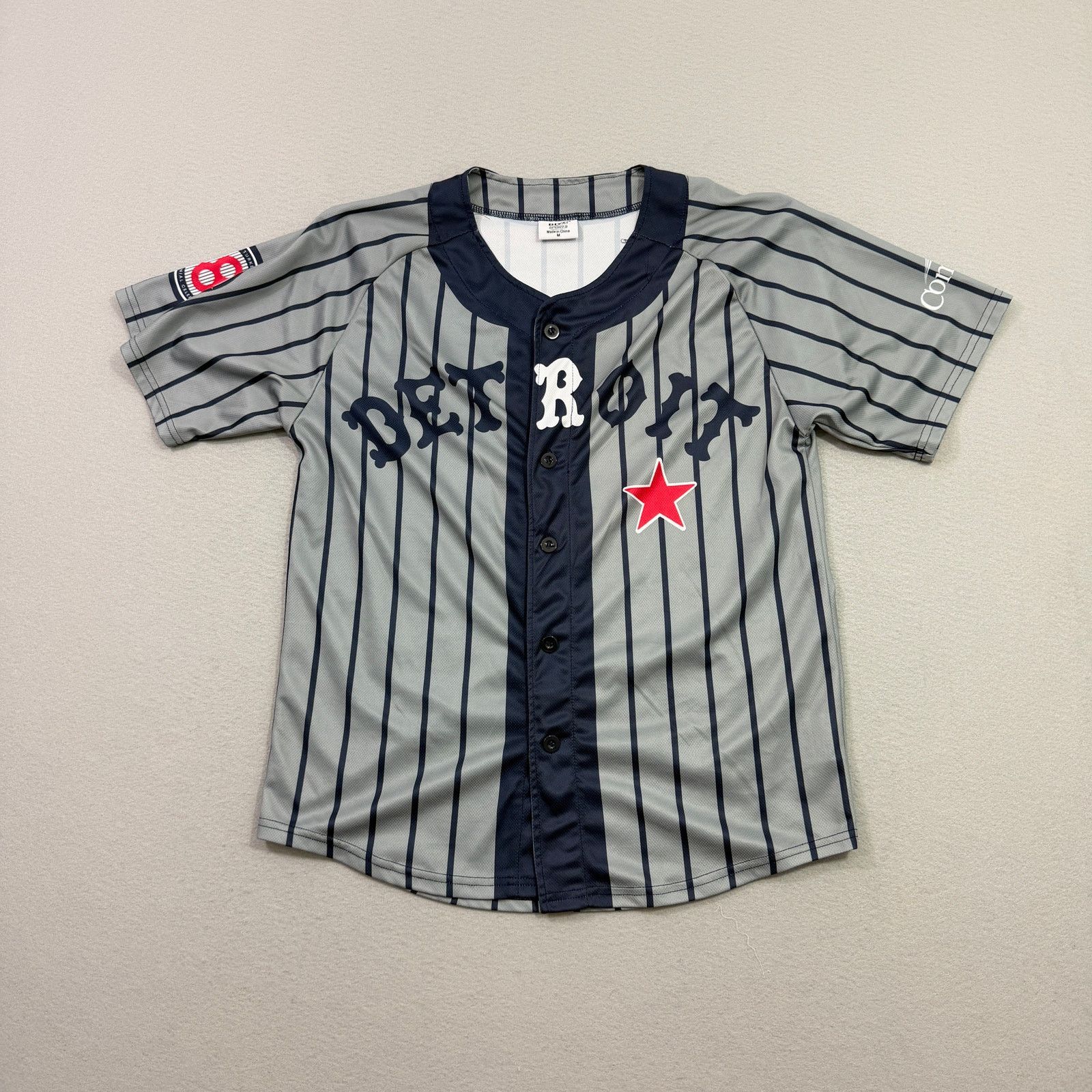 MLB Detroit Tigers Jersey Men's Medium Gray Stars Negro League Size US M / EU 48-50 / 2 - 1 Thumbnail