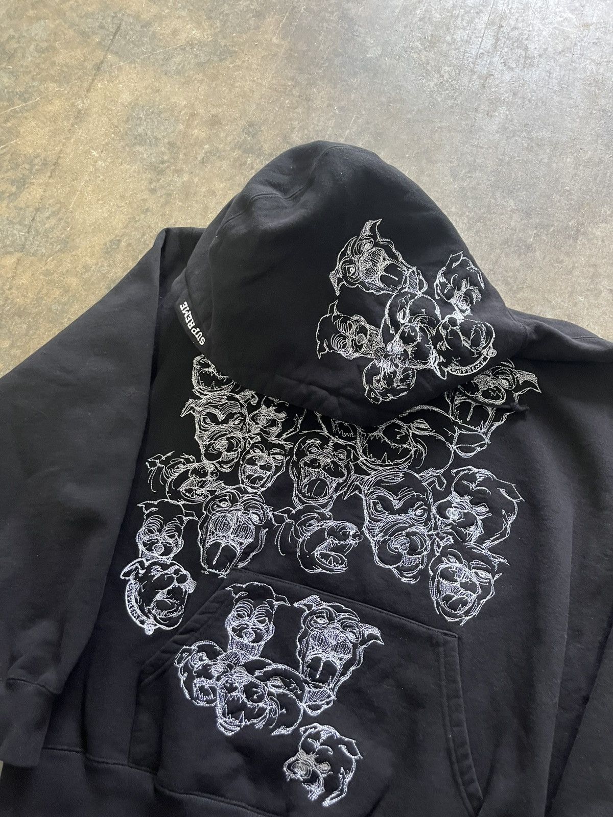 Supreme Supreme Pitbulls embroidered hoodie | Grailed