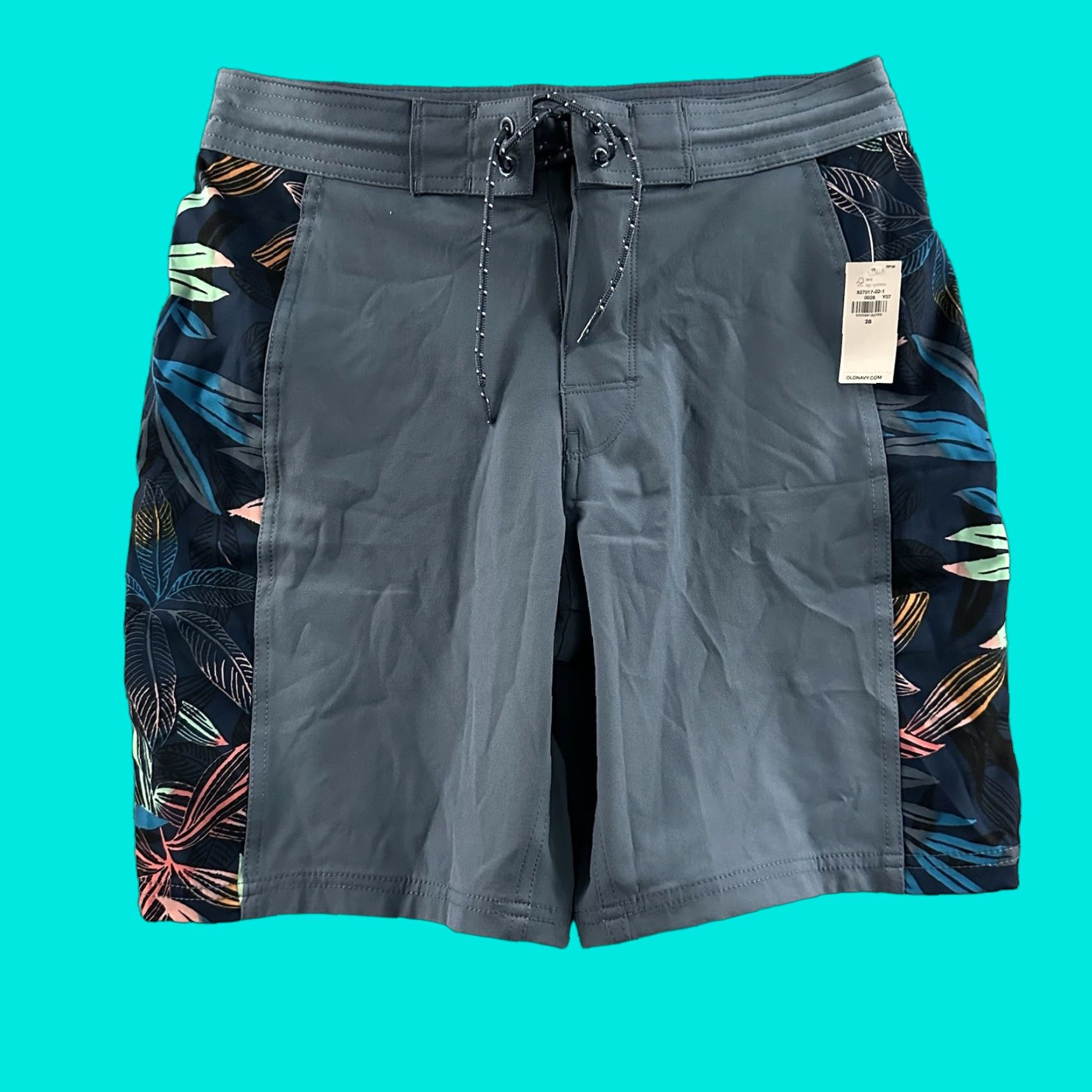 Old Navy Old Navy Mens Board Shorts Multicolor Blue Size 28 Stretch Polyester Spandex Regular Swim Bottom Board Shorts Mens Size US 28 / EU 44 - 1 Thumbnail