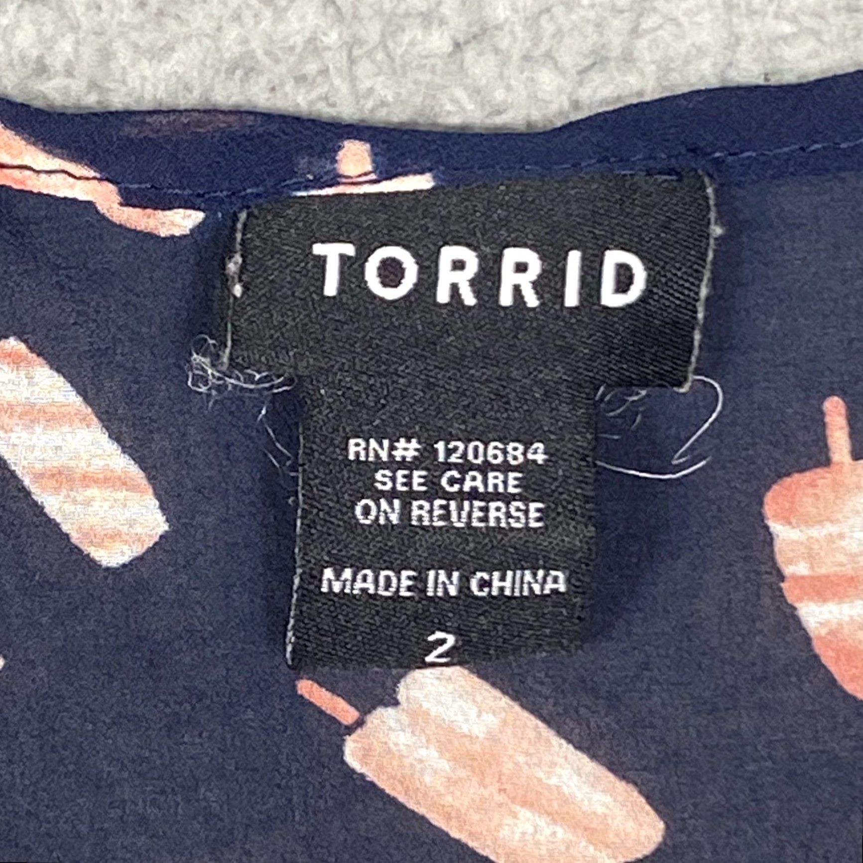 Torrid Torrid Tank Top Shirt Women 2XL Multicolor Chiffon Pleated Tulip Back Sleeveless Round Neck Semi-sheer Size XXL / US 16-18 / IT 52-54 - 6 Thumbnail