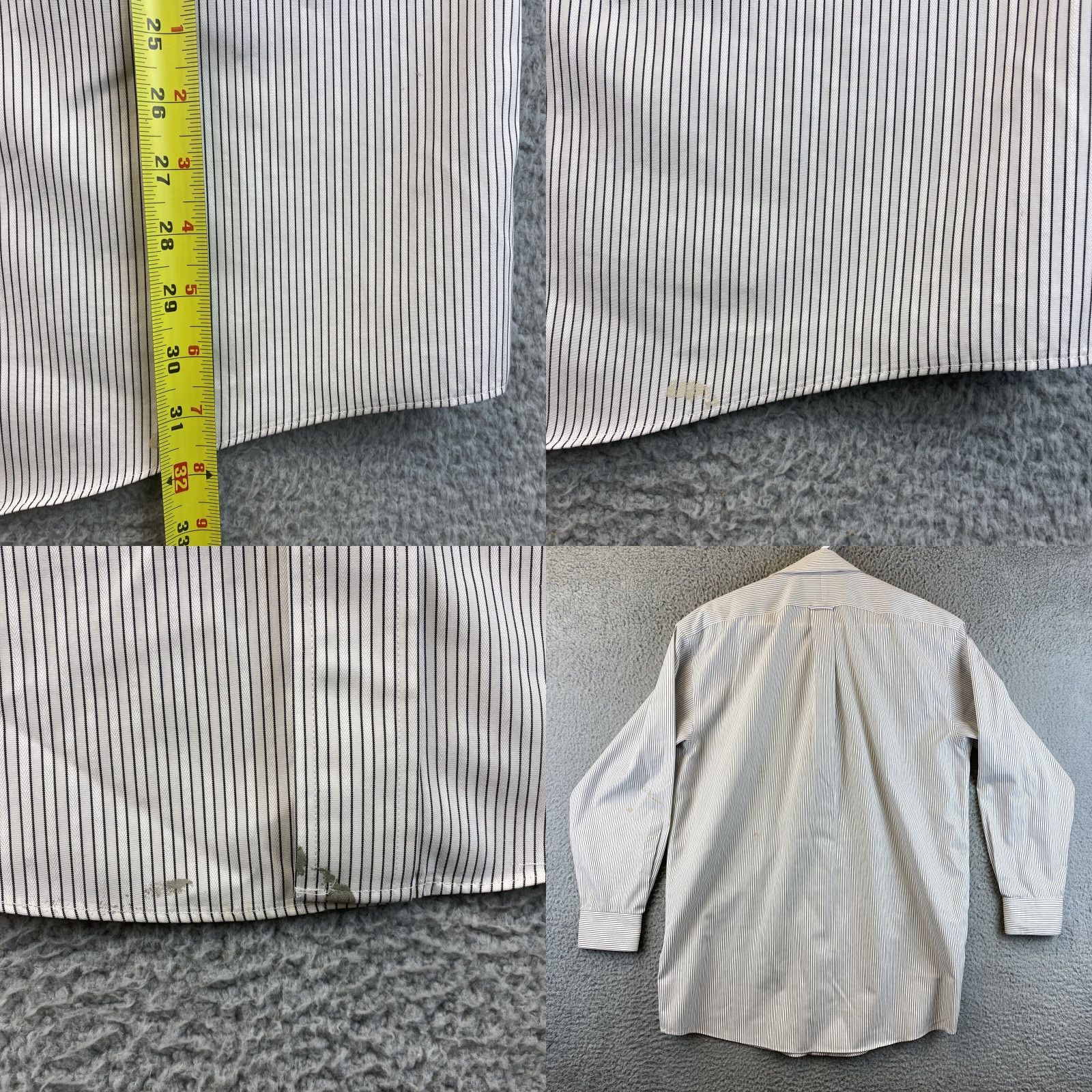 Roundtree & Yorke Roundtree & Yorke Gold Label Men's Dress Shirt 15.5/33 slim fit /75-52 Size 40R - 8 Thumbnail