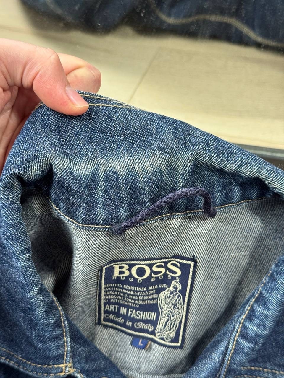Hugo Boss Vintage Hugo Boss 80 / 90s Denim Jacket Size L Size US L / EU 52-54 / 3 - 3 Thumbnail