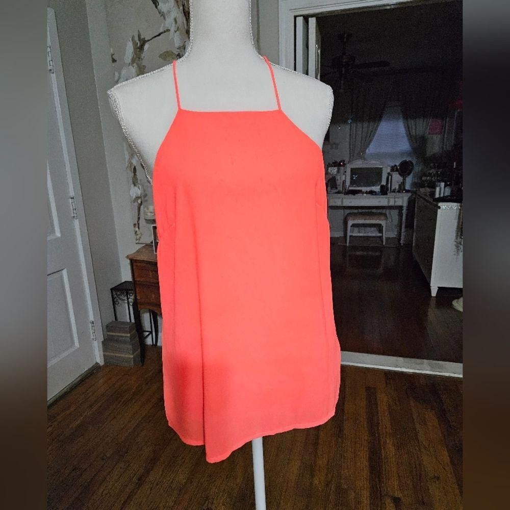 Designer Stylish Coral Halter Top Size M / US 6-8 / IT 42-44 - 1 Thumbnail