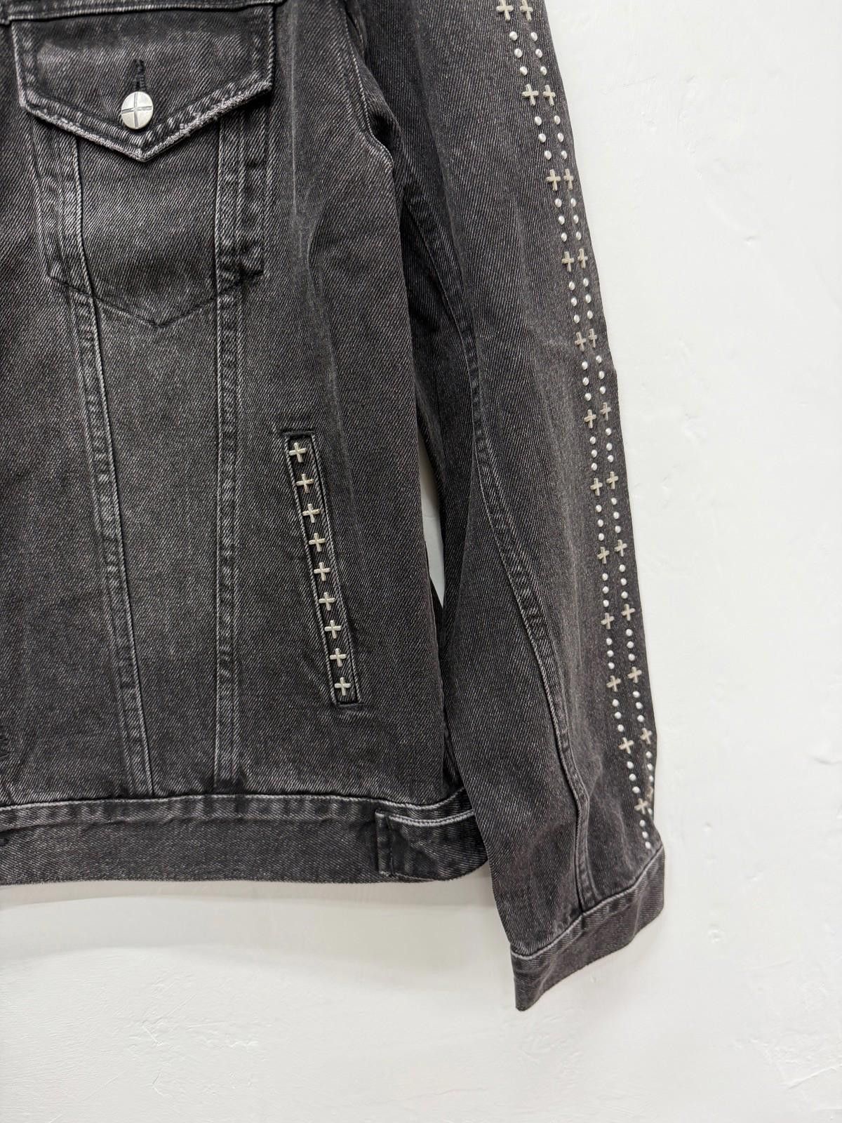 new Ksubi mens oh g jacket medium denim gray black metalik