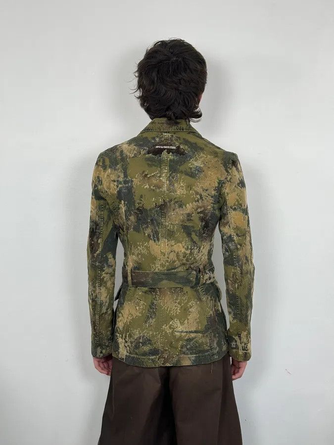 Jean Paul Gaultier 2000s Jean Paul Gaultier Earth Eroded Green Organic Velvet Jacket Size US S / EU 44-46 / 1 - 4 Thumbnail