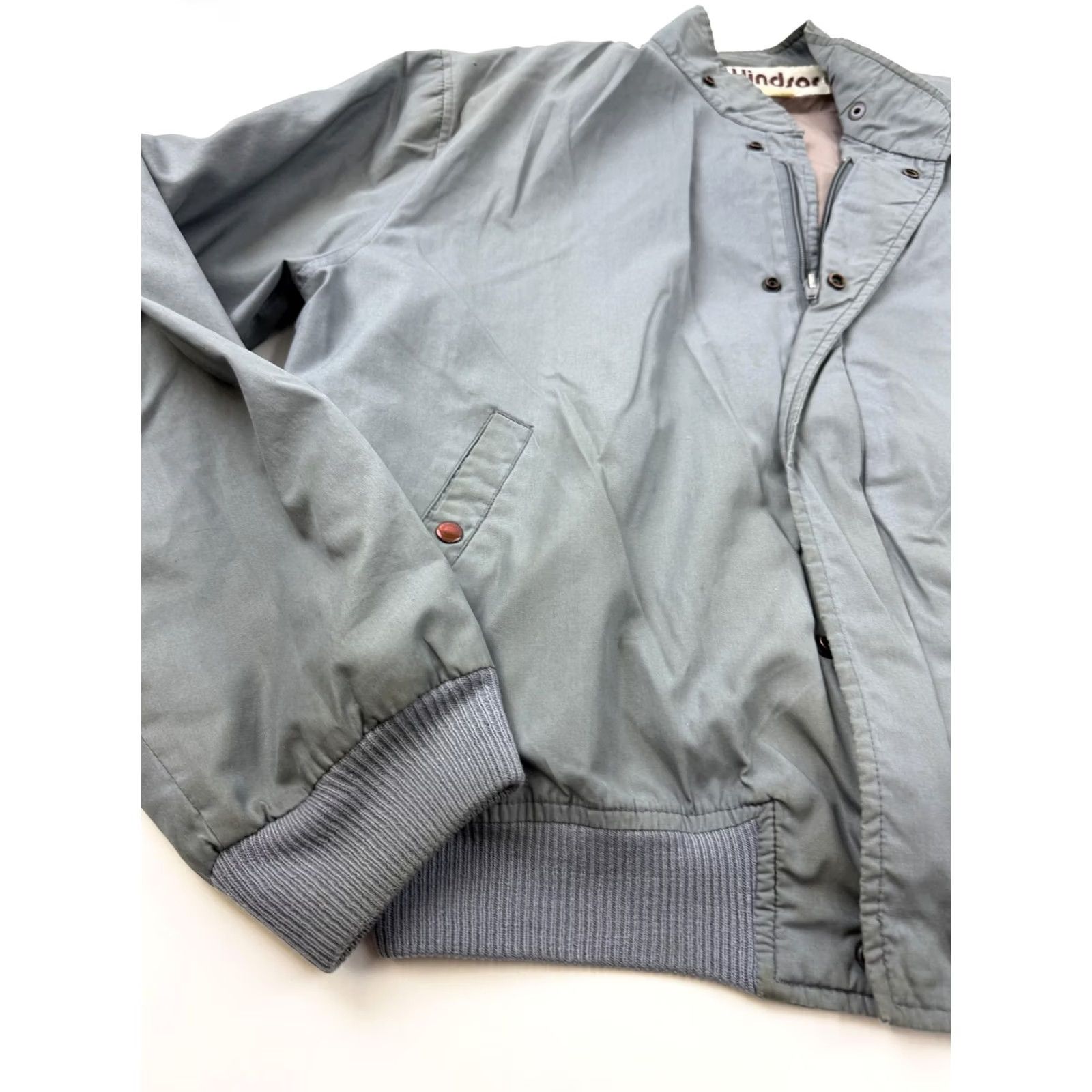 Vintage VINTAGE Windsor Jacket Mens Large Gray Nylon Bomber Full Zip Lined Insulated Size US L / EU 52-54 / 3 - 3 Thumbnail