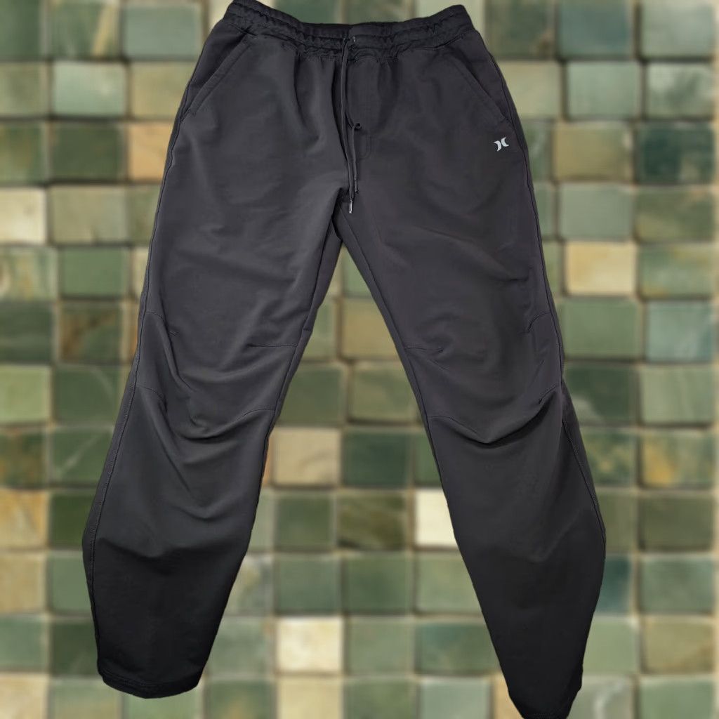 Hurley Hurley Pants Mens Large Black Athletic Joggers Drawstring Stretch HFA23SMB-07255 Size US 33 - 1 Thumbnail