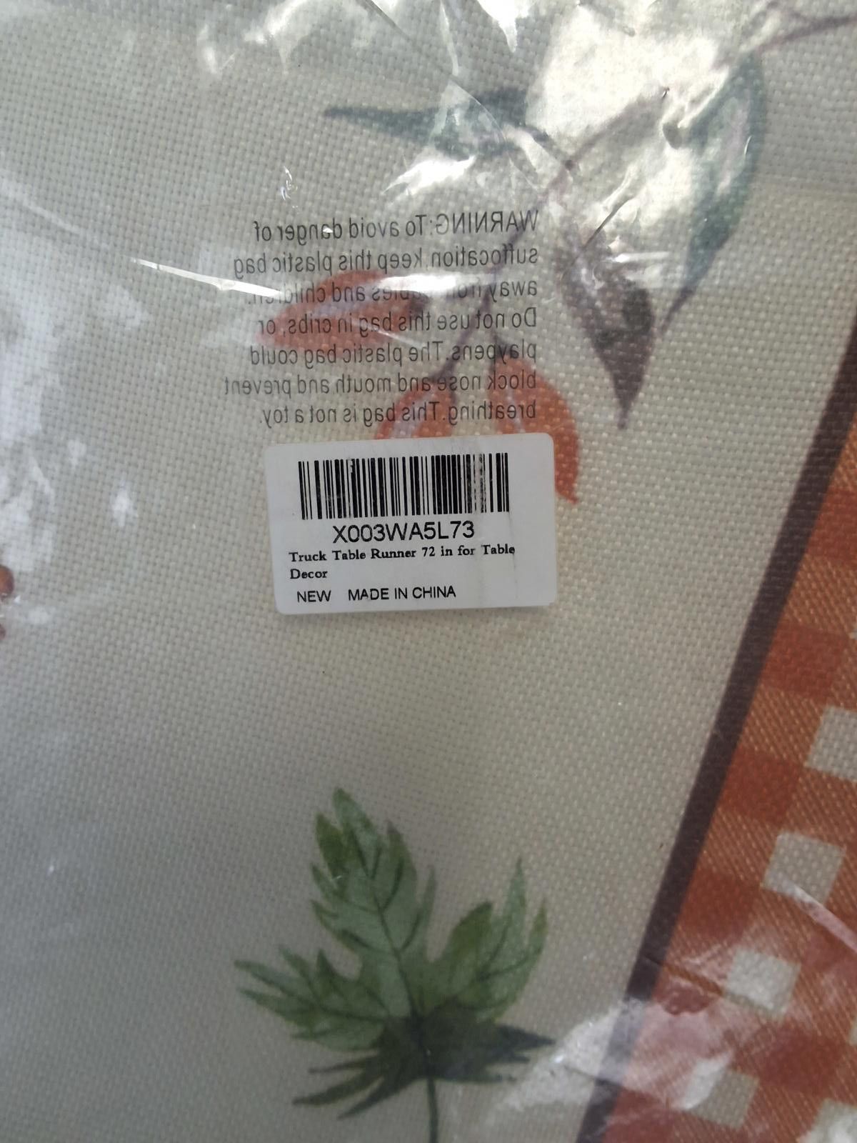 Other Happy Harvest Truck Table Runner - 72 inch runner Size ONE SIZE - 2 Thumbnail