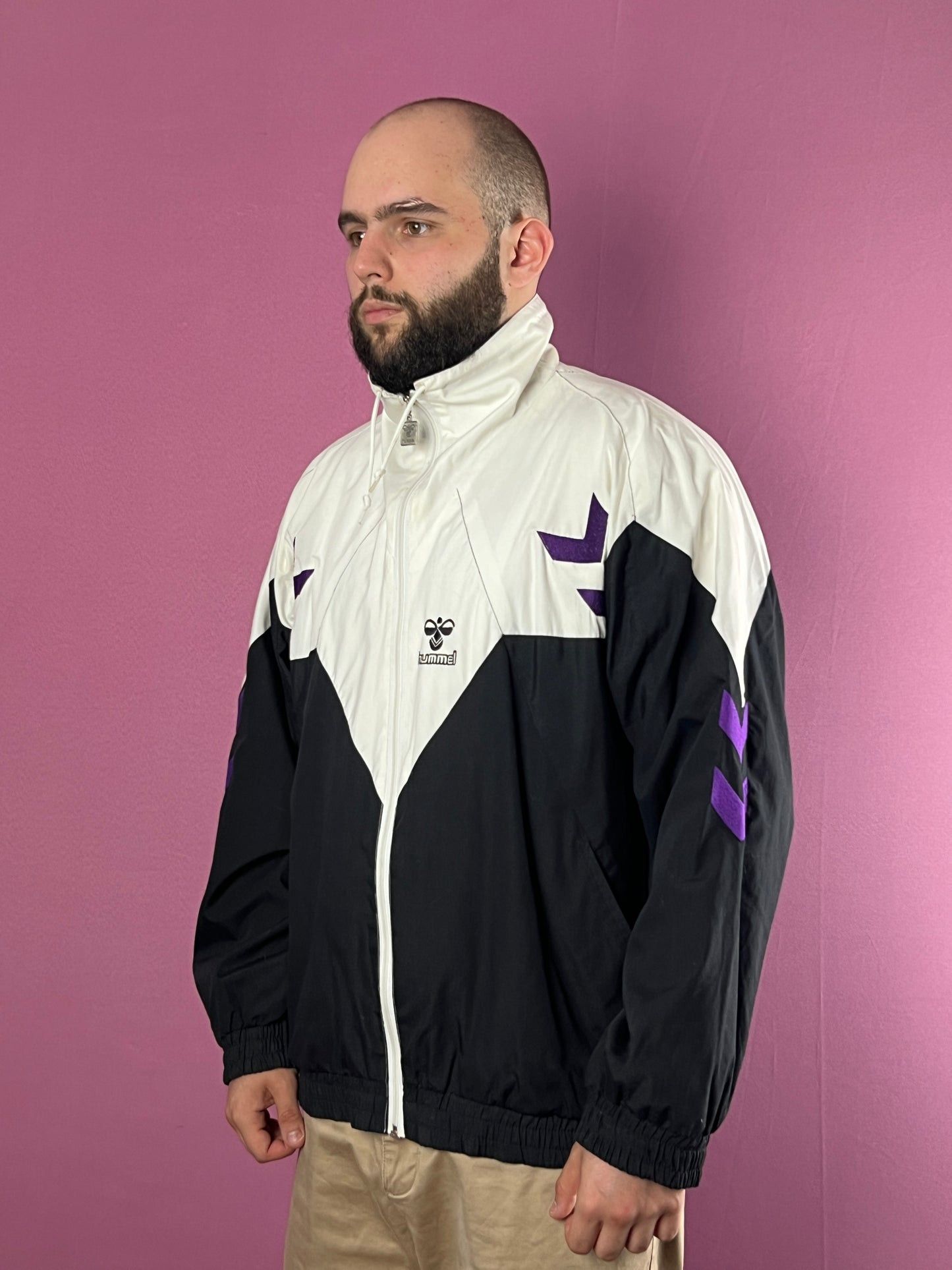 Hummel × Vintage 90s Hummel Vintage Men's Windbreaker Jacket - L Size US L / EU 52-54 / 3 - 1 Thumbnail