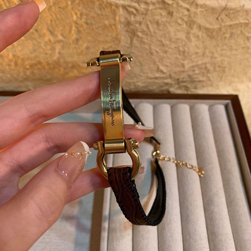 Jewelry × Leather Punk Horse Leather Y2K Choker Necklace Size ONE SIZE - 2 Thumbnail