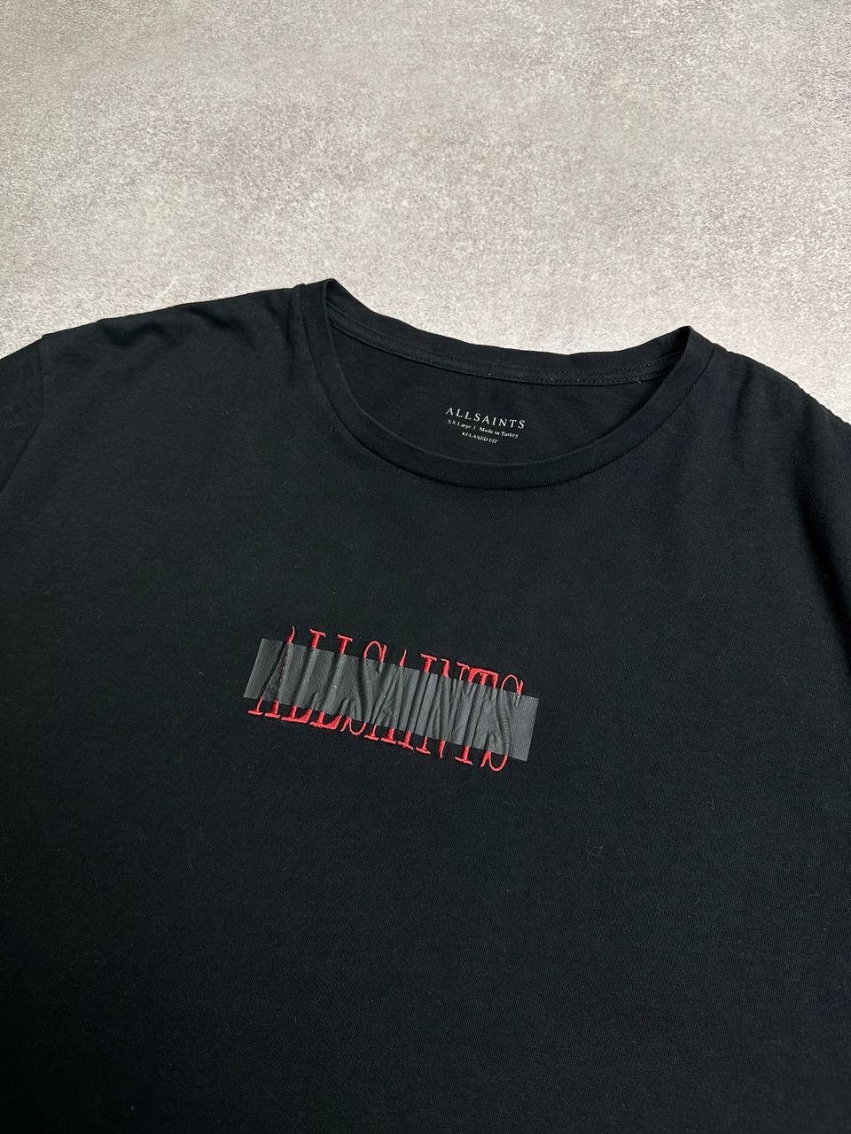 Allsaints Allsaints Tape Logo Black Relaxed T-shirt XXL Size US XXL / EU 58 / 5 - 4 Thumbnail