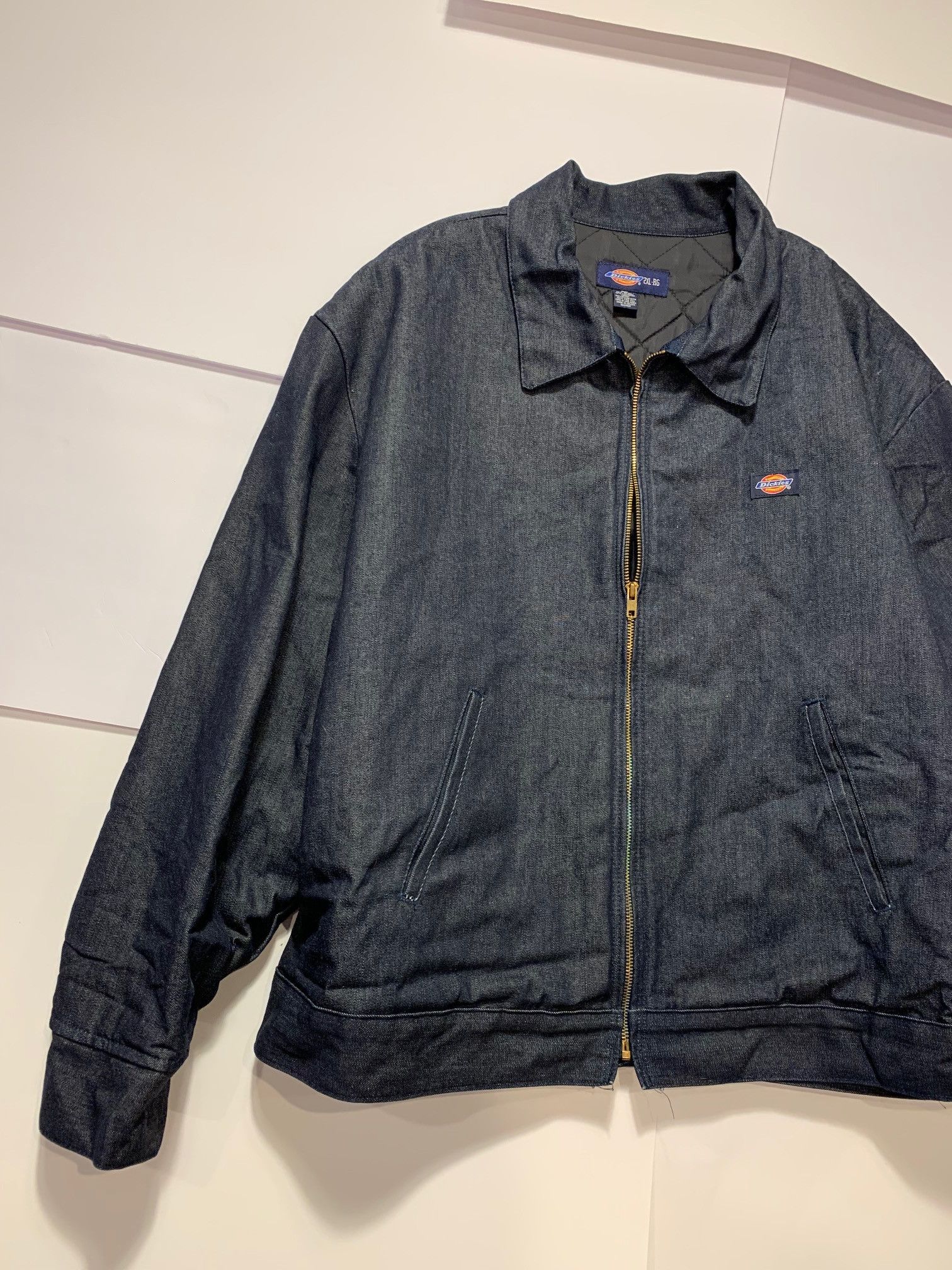 Dickies Vintage distressed deep indigo quilted work jacket dark navy Size US XXL / EU 58 / 5 - 3 Thumbnail