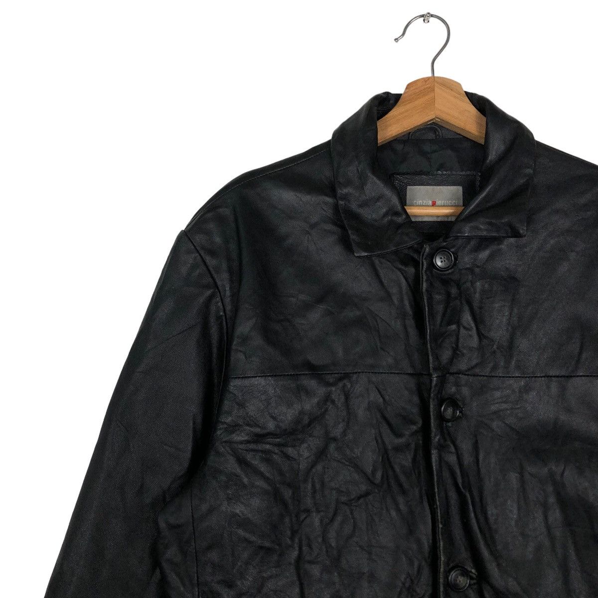 Japanese Brand 🔥Vtg Genuine Leather Jacket Biker Cinzia Pierucci Japan Size US L / EU 52-54 / 3 - 7 Thumbnail