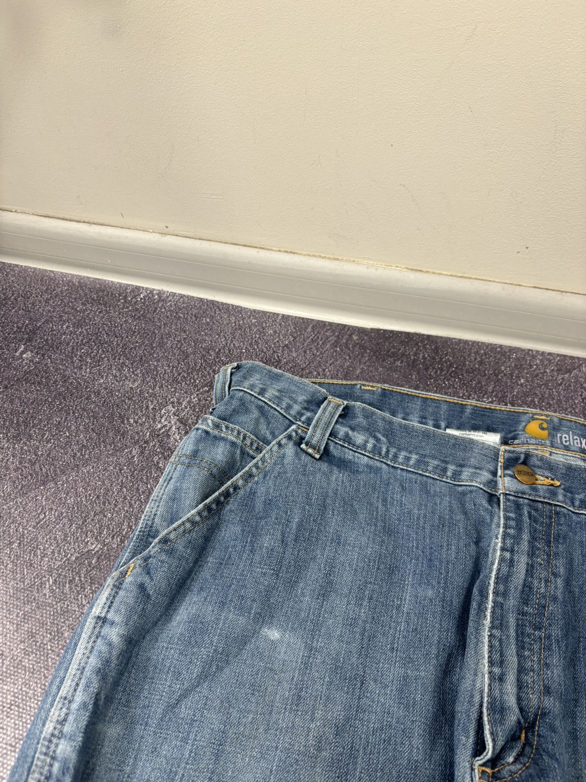 Carhartt Vintage Carhartt Y2K Hype Relaxed Fit Faded Work Denim Jeans Size US 38 / EU 54 - 13 Thumbnail