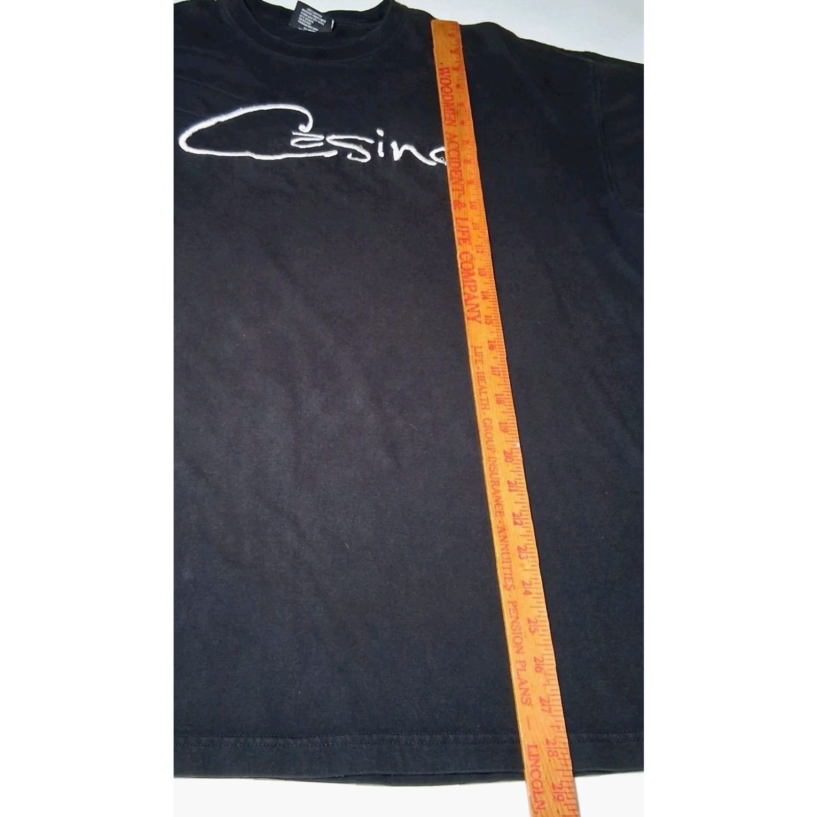 Vintage VINTAGE Luxe-T Casino Sports Shirt Men L Black Embroidered Gambling 1990s T-Shirt Crew Neck Short Sleeve Cotton Knit Size US L / EU 52-54 / 3 - 6 Thumbnail