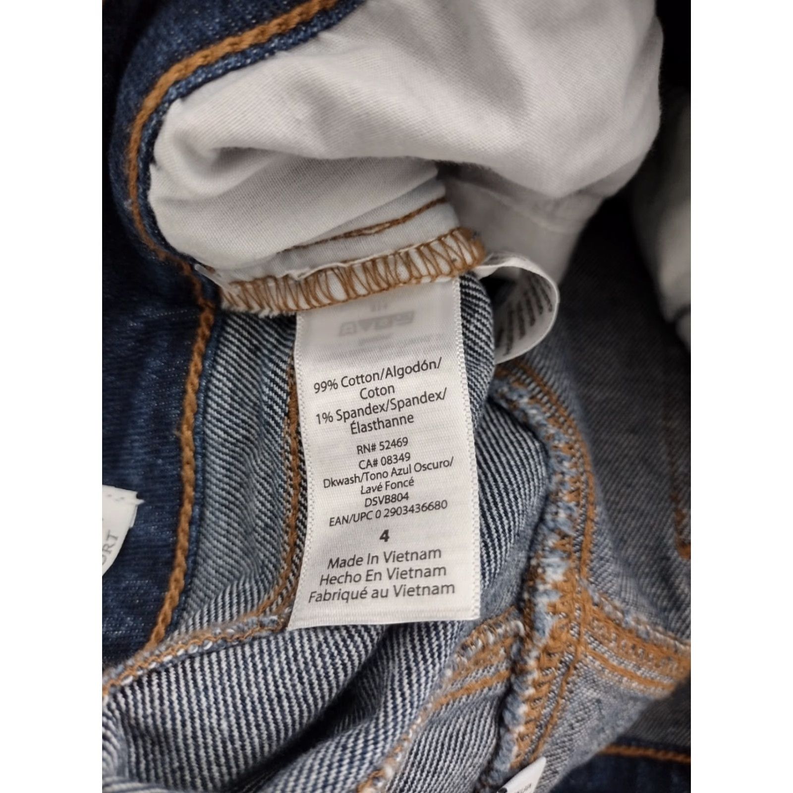 Vintage Sofia Vergara Sofia Jeans Short Dark Distressed 4" High Rise 3 Inseam 5-Pocket Denim Cotton Blend 26 Waist 4 Dark Blue Womens Vintage No Shirt/Top? Size 27" / US 4 / IT 40 - 7 Thumbnail