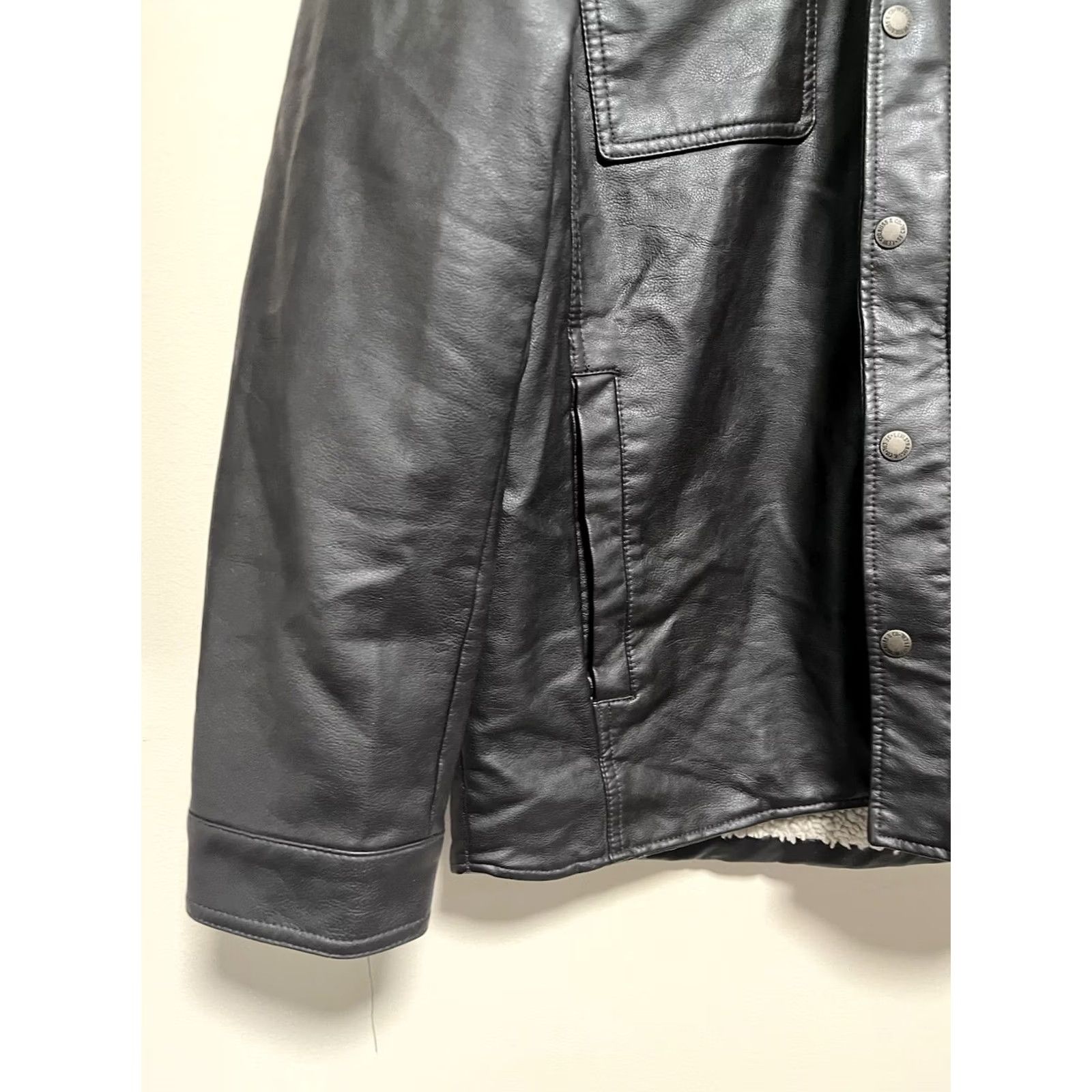 Levi's Levi's Brown Faux Leather Jacket Mens M Bomber Jacket Coat Zip Full Zip Lined Regular Vintage No Size US M / EU 48-50 / 2 - 4 Thumbnail