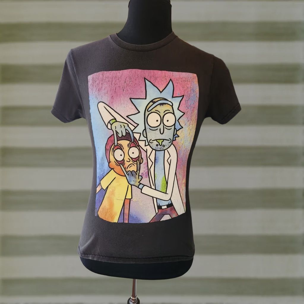 Ripple Junction Rick and Morty shirt Adult Small Black T-Shirt Ripple Junction Open Eyes Dye Ripple Junction Mens Short Sleeve Crew Neck Cotton Size US S / EU 44-46 / 1 - 1 Thumbnail