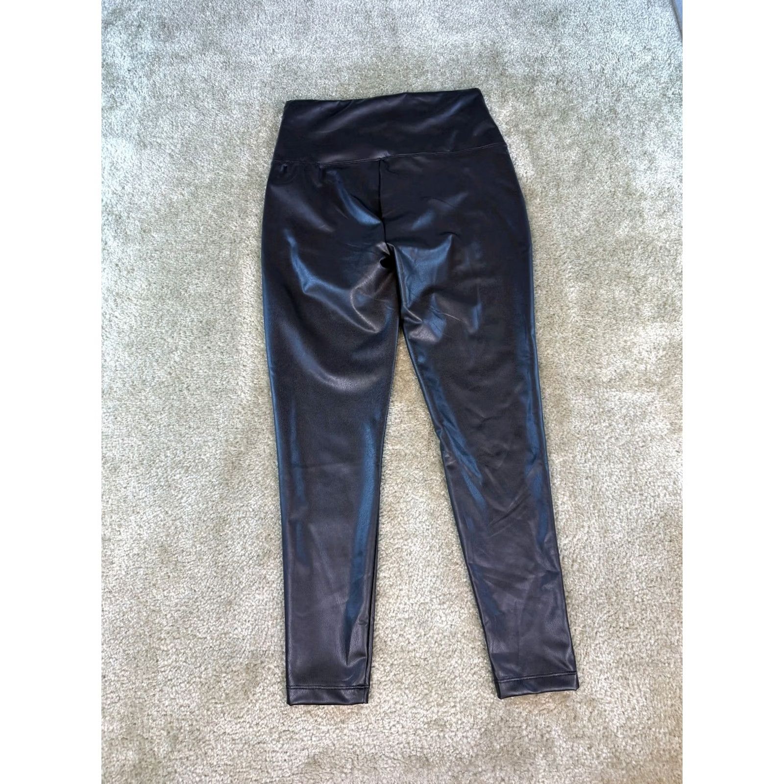 Vintage Zenana High Waist Faux Leather Leggings Pants XL Brown NWT D258 Womens Size 40" / US 18 - 3 Thumbnail