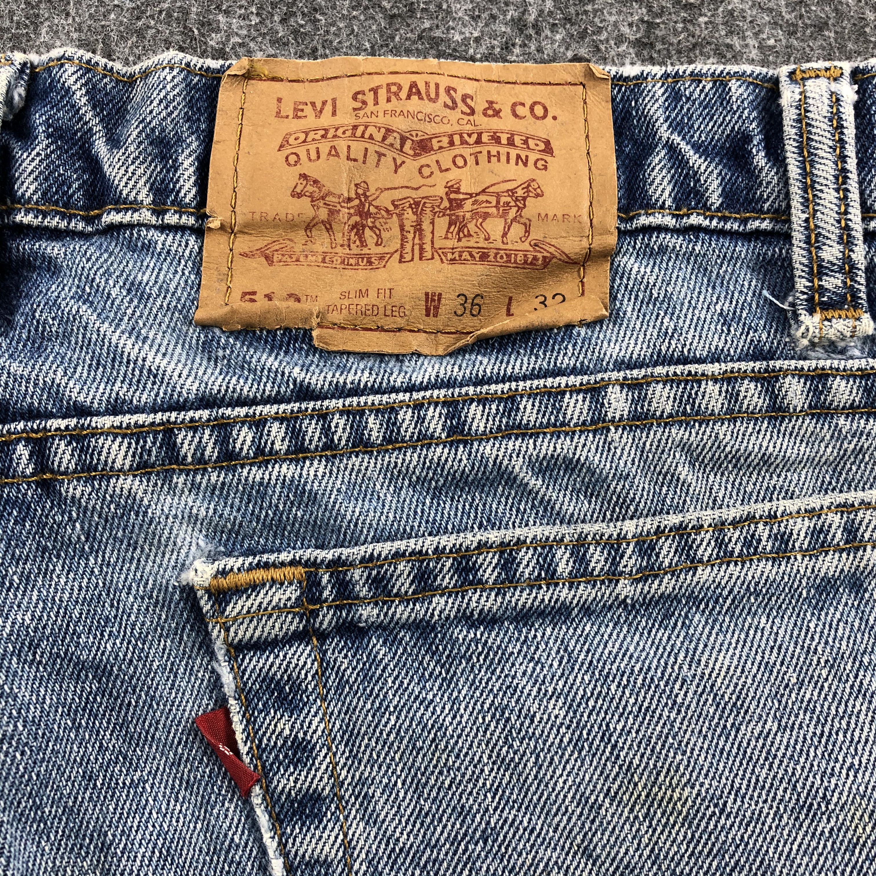 Levi's Vintage 90s Levis 512 Jeans Slim Fit Denim KJ482 Size US 35 - 5 Thumbnail
