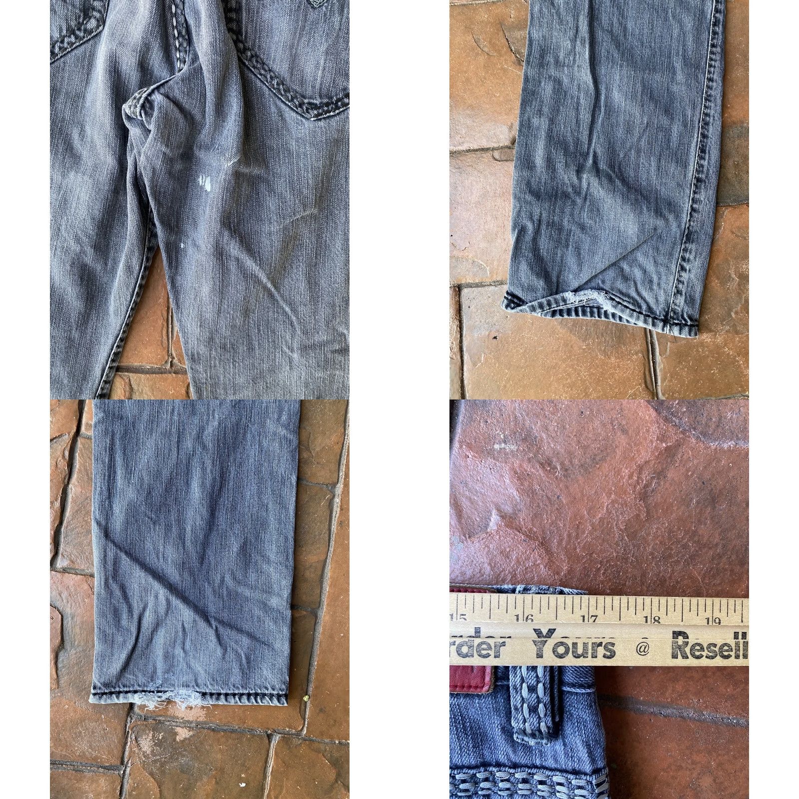 Coogi VINTAGE COOGI Denim Jeans Mens 34x34 Distressed Grunge Cyber Emo - 90s Bootcut Jeans Mens Size US 35 - 9 Thumbnail