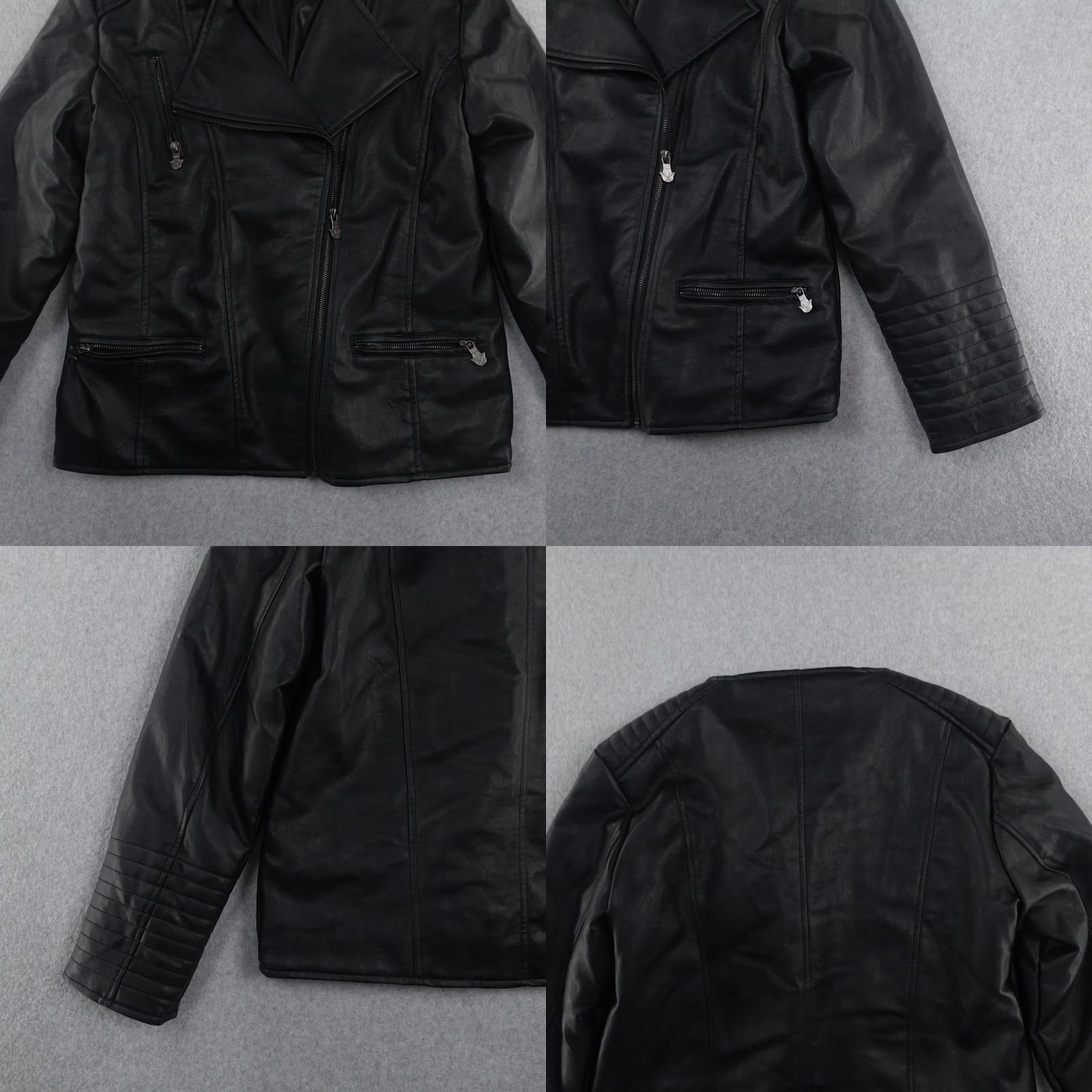 Vintage VINTAGE Dimilano Leather Jacket Womens XL Black Motorcycle Made in Italy Jacket Womens XL Black Motorcycle Dimilano Leather Italy Size XL / US 12-14 / IT 48-50 - 8 Thumbnail