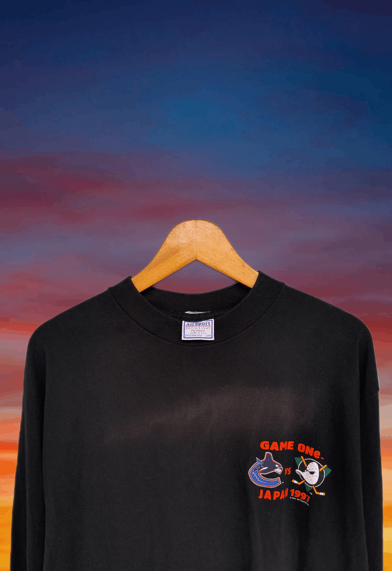 NHL × Vintage Streetwear Vintage GAME ONE NHL JAPAN 1997 Longsleeve Shirt Size US L / EU 52-54 / 3 - 3 Thumbnail