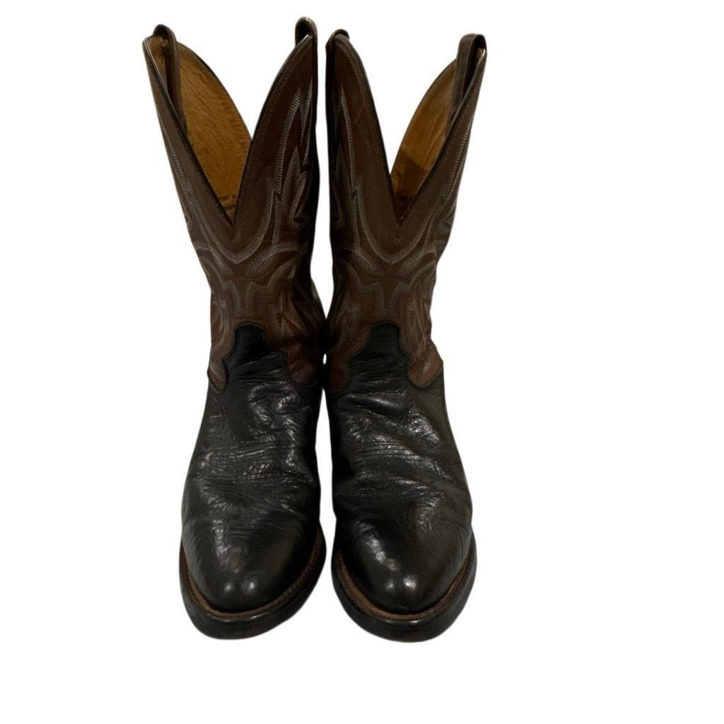 Tony Lama Tony Lama Fernando 12" Western Cowboy Boots Black Brown Leat Size US 10 / EU 43 - 2 Thumbnail