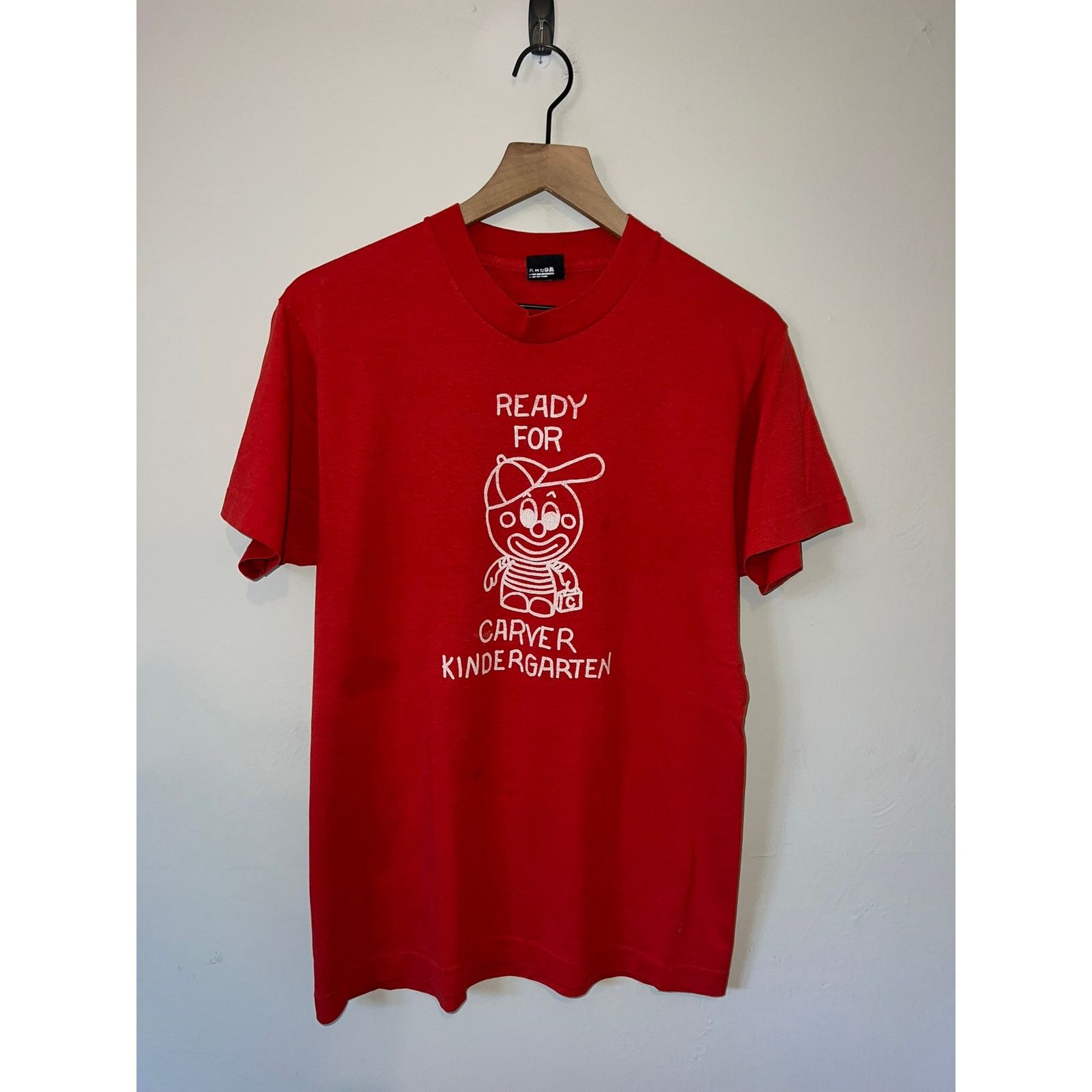 Vintage Vintage Kindergarten Shirt Ready For Carver Red Tee VTG 90s Size US M / EU 48-50 / 2 - 1 Thumbnail