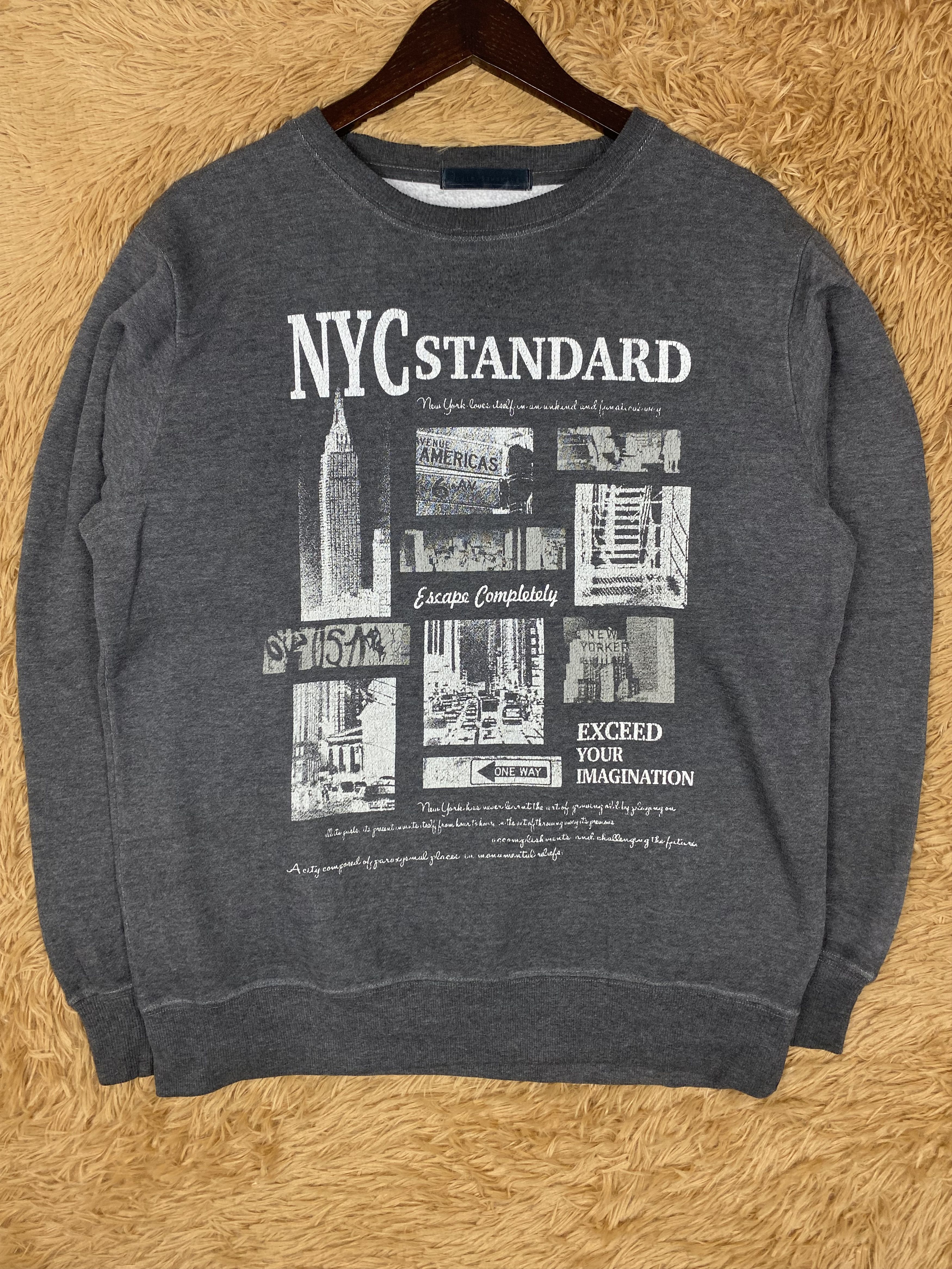 Designer × Vintage Vintage New York Standard Sweatshirts PS0220 Size US L / EU 52-54 / 3 - 1 Thumbnail