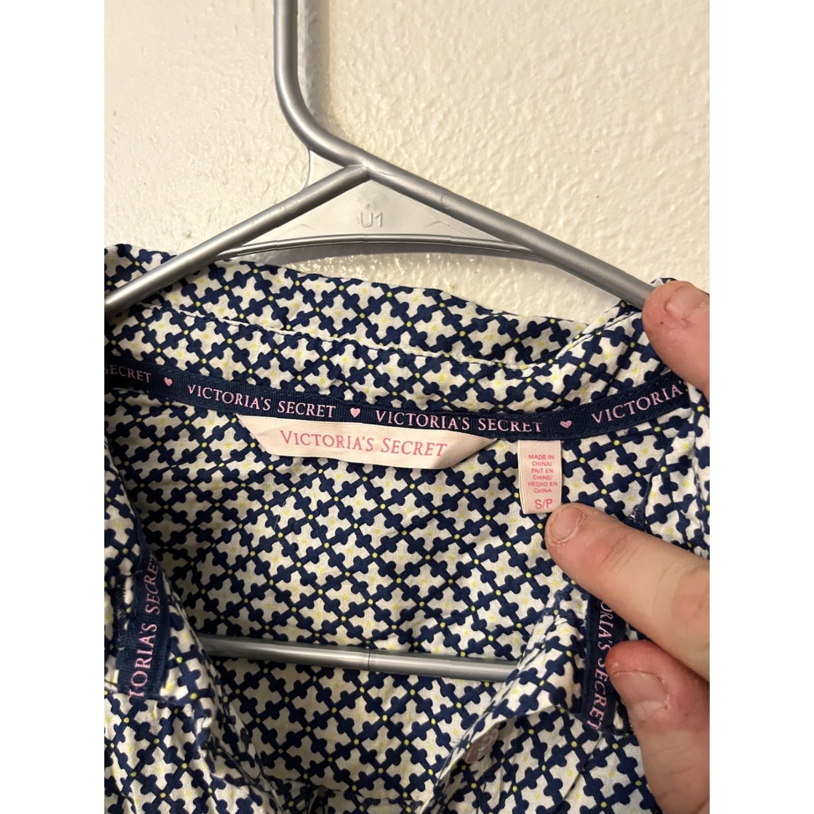 Victoria's Secret Victoria's Secret The Mayfair Cotton Sleep Shirt Gown Pajamas Small Night Blue Button Long Sleeve Women Size S / US 4 / IT 40 - 2 Thumbnail