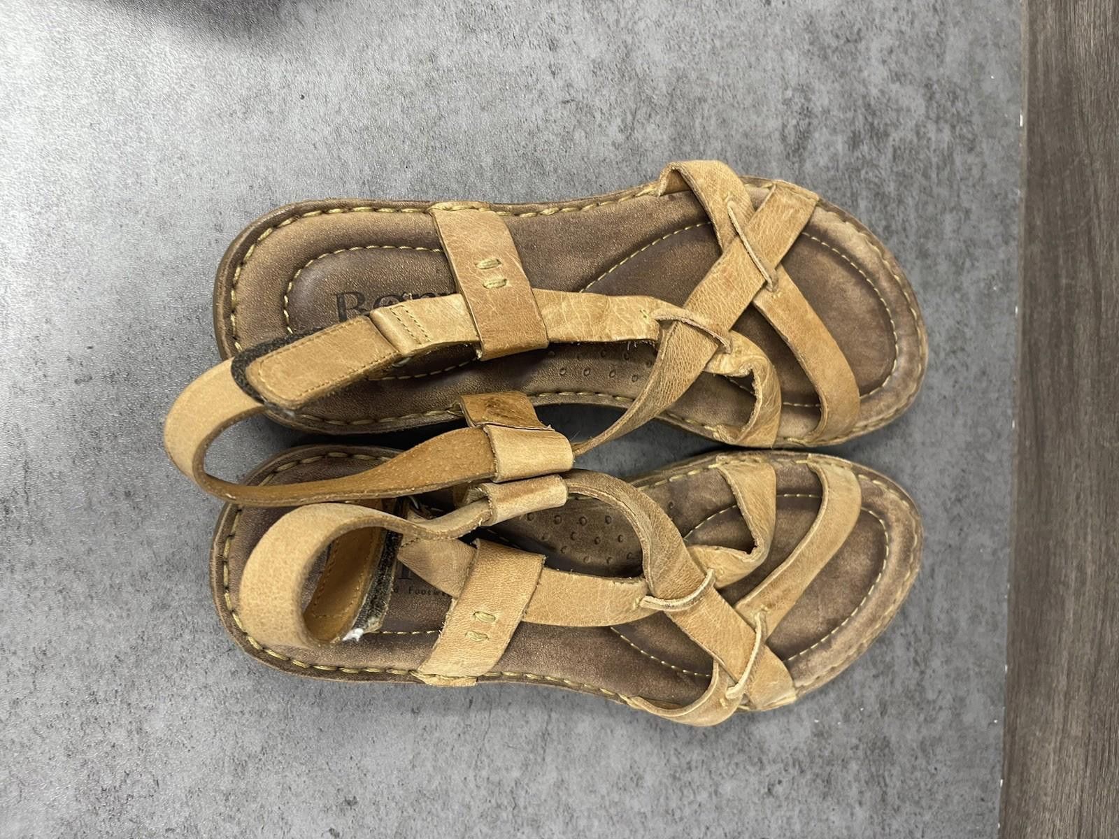 Born Born Sandals Womens Size 8 (39) Brown Leather Strappy Size US 8 / IT 38 - 6 Thumbnail