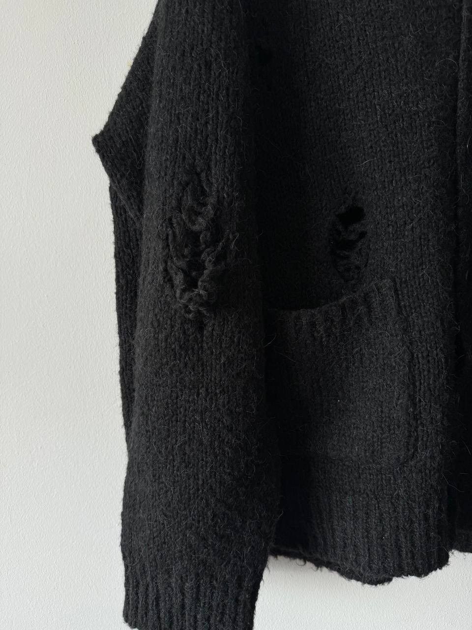 Japanese Brand 🔥🔥 Number (N)ine Distressed Alpaca Knit Cardigan Size US L / EU 52-54 / 3 - 5 Thumbnail