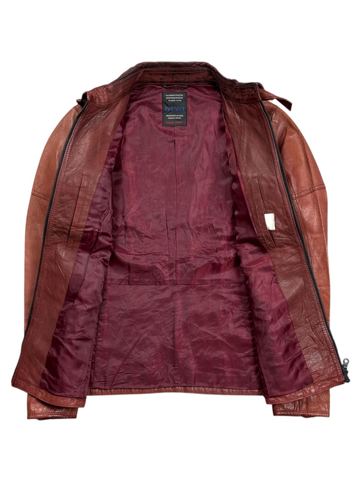 Ekam 2000s Nicole Club - Red Blood Vkei Style Leather Jacket Size US M / EU 48-50 / 2 - 2 Thumbnail