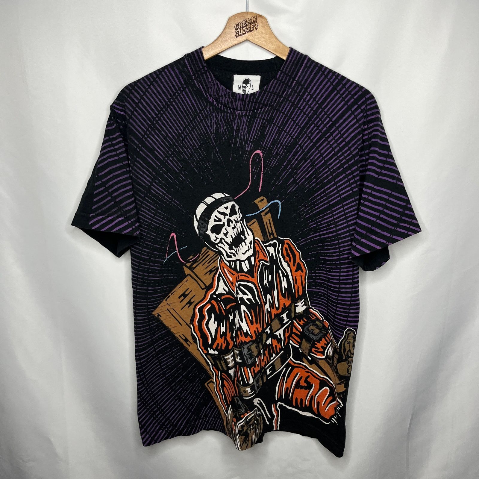 WL Hammer Electric Chair End of Days All Over Print Tee S