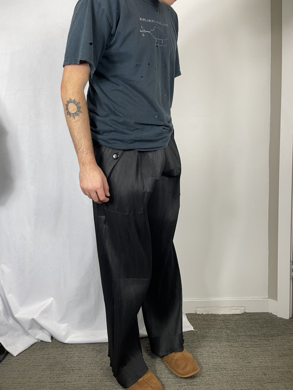 Chorley × Handmade Chorley Structured Pleated flight cargo baggy pants pleats Size US 34 / EU 50 - 6 Thumbnail