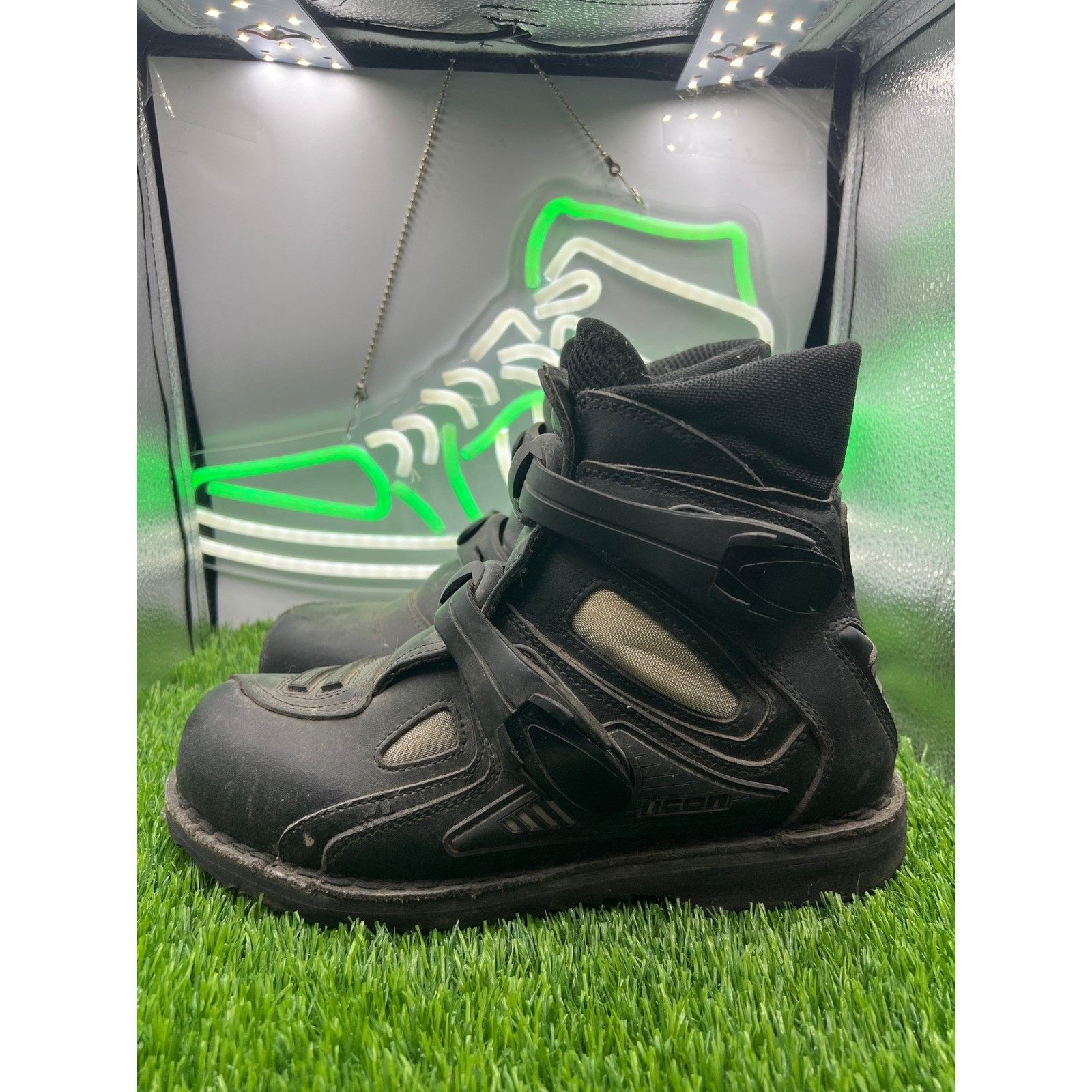 Other ICON Mens Black Motorcycle Riding Boots Armored Gear Men's 7 Size US 7 / EU 40 - 1 Thumbnail